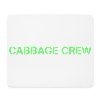 Cabbage Crew Lettrage Vegan - Tapis de souris (format paysage) - blanc - Devant