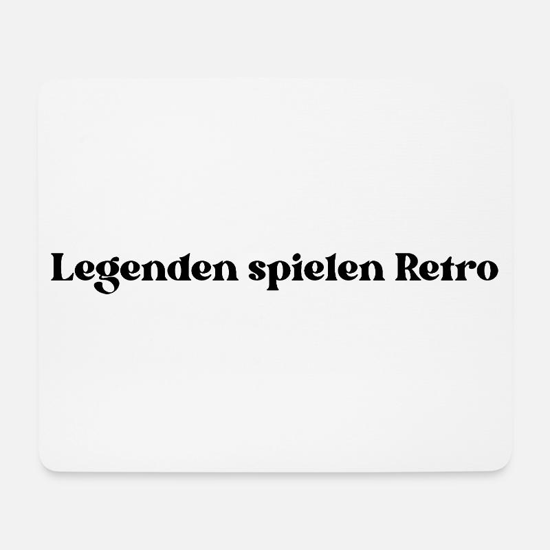 Legenden Spielen Retro - Mousepad (Querformat) - Weiß