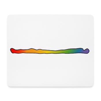 LGBT lgbtqi queer Regenbogenshirt - Mousepad (Querformat) - Weiß - Vorne