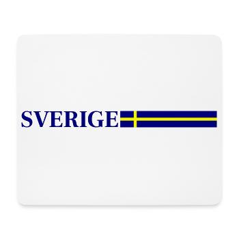 Drapeau Suédois de Sverige - Tapis de souris (format paysage) - blanc - Devant
