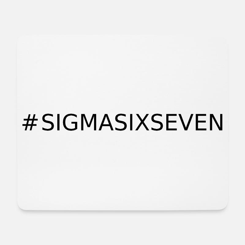 #sigmasixseven - Tapis de souris (format paysage) - blanc
