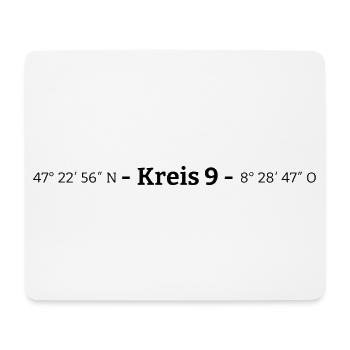 Coordinates Kreis 9 Altstetten Albisrieden Zürich - Mouse Pad (horizontal) - white - Front