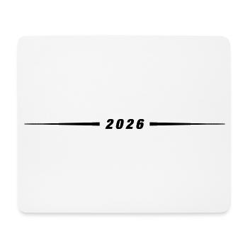 2026 year line - Mouse Pad (horizontal) - white - Front