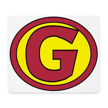 Super, Superheld, Superheldin, Hero, G - Mouse Pad (horizontal) - white - Front