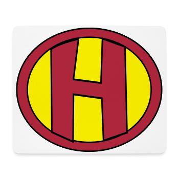 Super, Superheld, Superheldin, Hero, H - Mouse Pad (horizontal) - white - Front