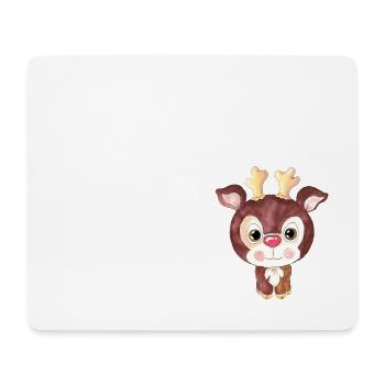 Rudolph das Rentier - Mousepad (Querformat) - Weiß - Vorne