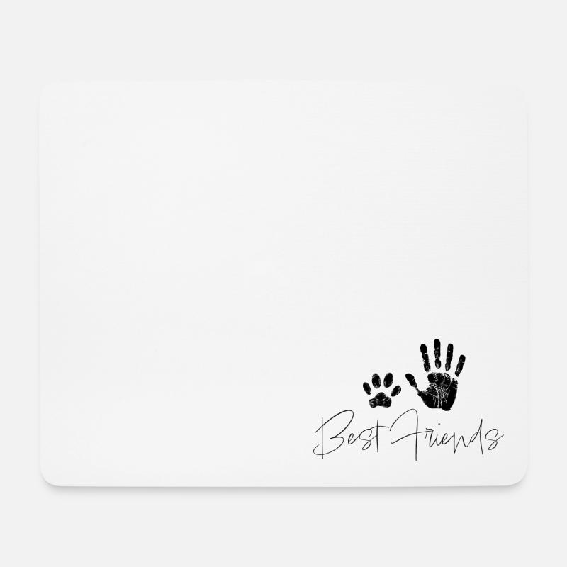 Beste Freunde – Spruch für Hundefreunde - Mousepad (Querformat) - Weiß