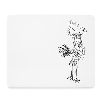 Huhn - Hahn - lustiger Gockel - Mousepad (Querformat) - Weiß - Vorne