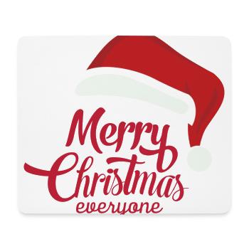 Weihnachtsmann, frohe Weihnachten - Mousepad (Querformat) - Weiß - Vorne