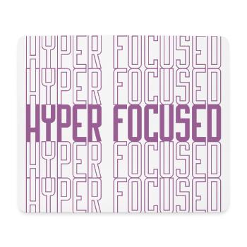 Hyperfocused in pink - Mouse Pad (horizontal) - white - Front