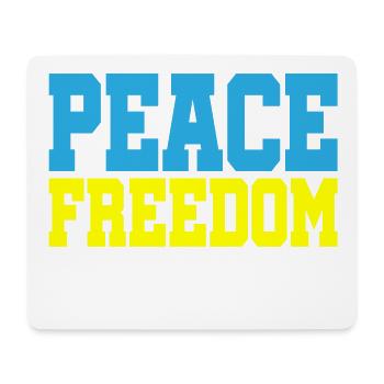 Color changeable | Peace Freedom Democracy - Mouse Pad (horizontal) - white - Front