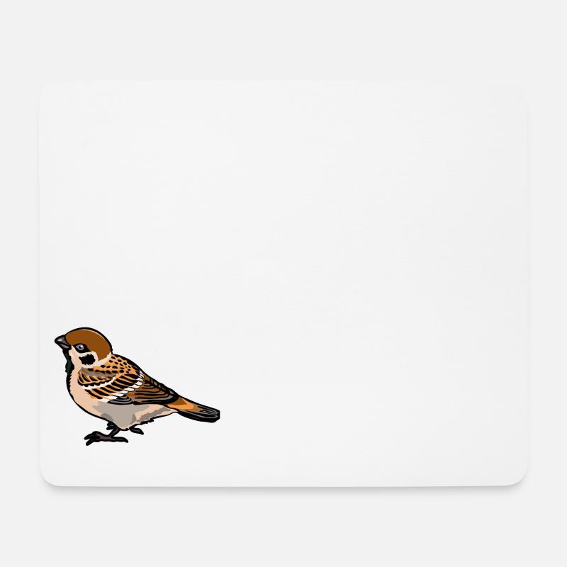 Sperling - Mousepad (Querformat) - Weiß