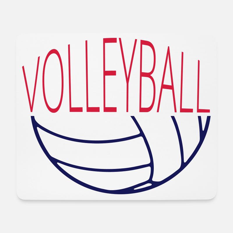 Volley-ball - Tapis de souris (format paysage) - blanc