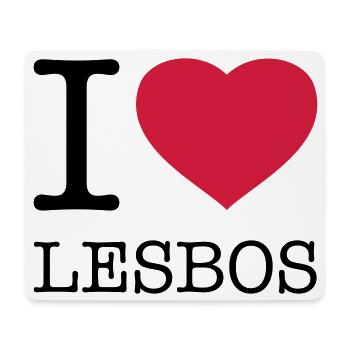 I LOVE LESBOS Greece Griechenland - Mousepad (Querformat) - Weiß - Vorne