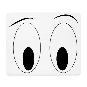 augen - Mousepad (Querformat) - Weiß - Vorne