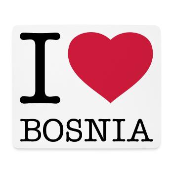 I LOVE BOSNIA Bosnien und Herzegowina - Mousepad (Querformat) - Weiß - Vorne