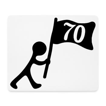 Geburtstag 70 Jahre - Mousepad (Querformat) - Weiß - Vorne