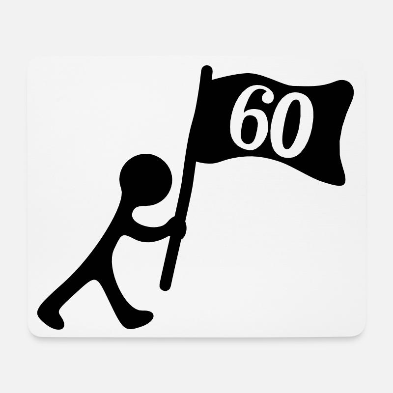 anniversaire 60 ans - Tapis de souris (format paysage) - blanc