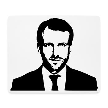 Macron Président  - Tapis de souris (format paysage) - blanc - Devant