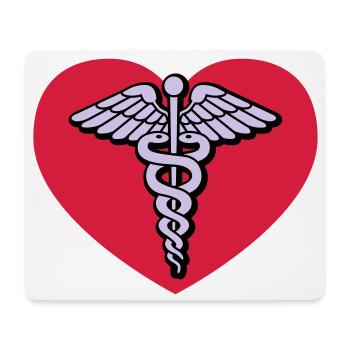 Arzt aus Liebe - Mousepad (Querformat) - Weiß - Vorne