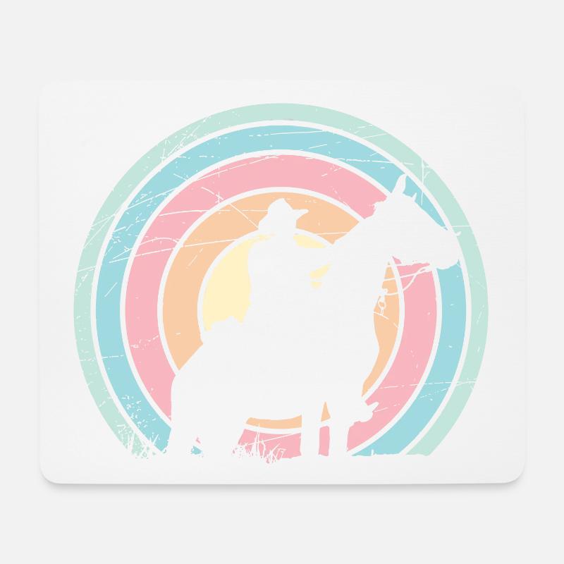 Cowboy - Western - Mousepad (Querformat) - Weiß