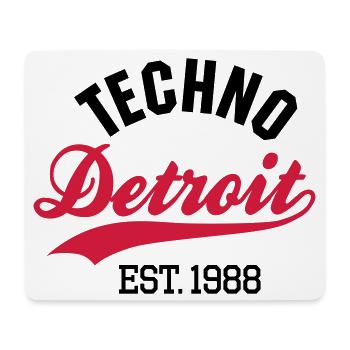 Techno Detroit est.1988 - Mousepad (Querformat) - Weiß - Vorne