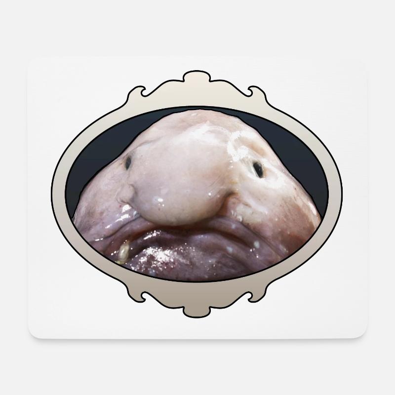 Blobfisch - Hässlicher Fisch - Mr Blob - Mousepad (Querformat) - Weiß