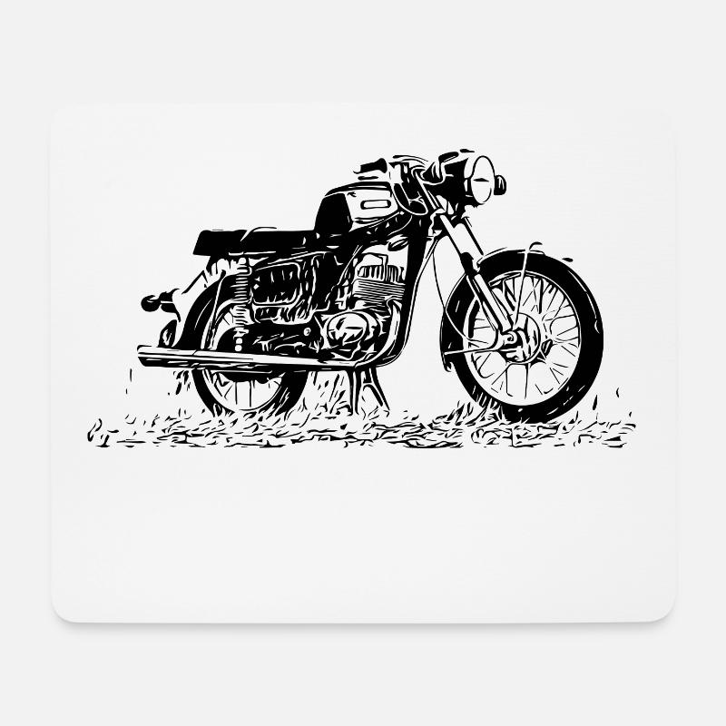 MZ TS 150 - Mousepad (Querformat) - Weiß