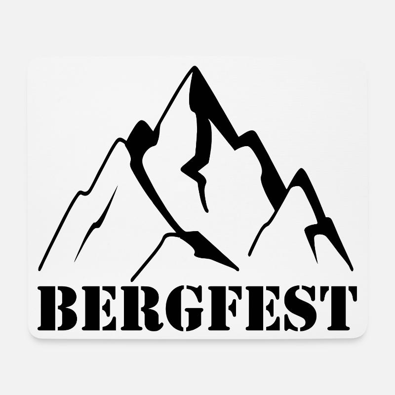 Abstraktes Bergfest Design - Mousepad (Querformat) - Weiß