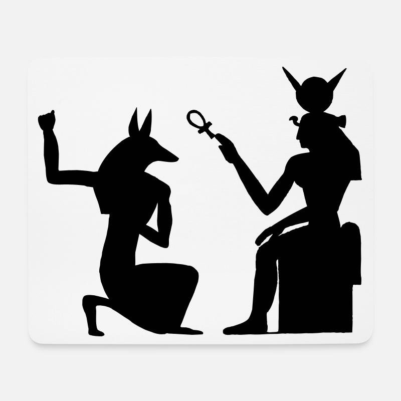 Pyramide Ägyptische Hieroglyphen Pharao - Mousepad (Querformat) - Weiß