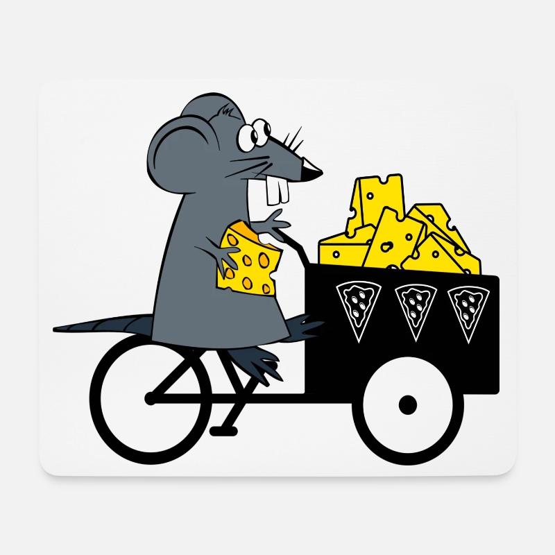 Maus Käse Lieferant - Mousepad (Querformat) - Weiß