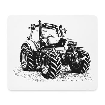 Traktor - Mousepad (Querformat) - Weiß - Vorne