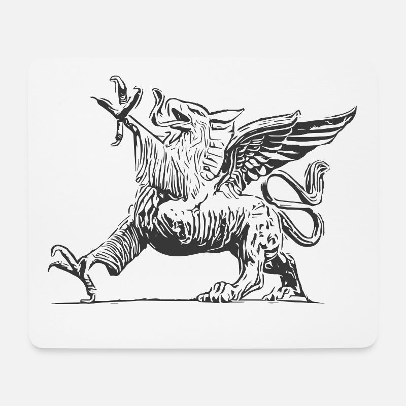 Greif - Rostock - Mousepad (Querformat) - Weiß