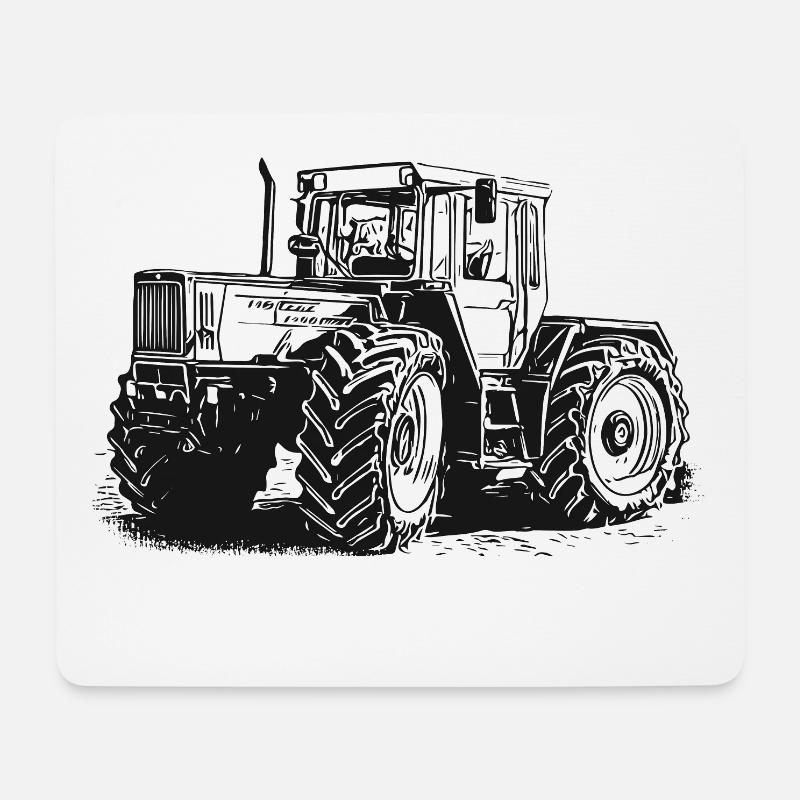 MB trac 1400 turbo | Traktor - Mousepad (Querformat) - Weiß