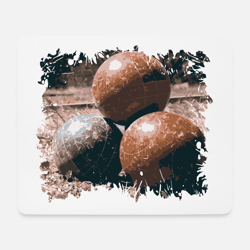 Bosseln | 3 Bossel Kugeln | Boßeln - Mousepad (Querformat) - Weiß