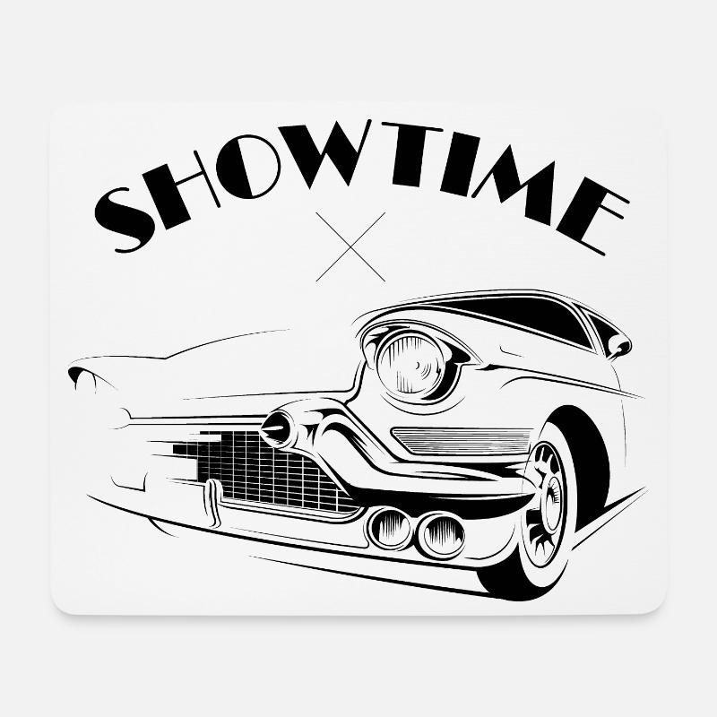 showtime american muscle cars Symbol v8 Icon - Mousepad (Querformat) - Weiß