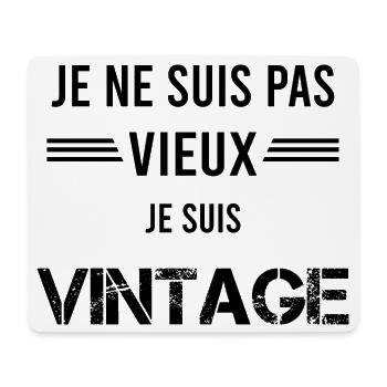 Je ne suis pas vieux vintage - Tapis de souris (format paysage) - blanc - Devant