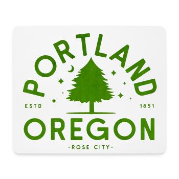 Portland Green Tree Logo - Mouse Pad (horizontal) - white - Front