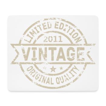 2011 Geboren Geburtstag Geburtsjahr Vintage - Mousepad (Querformat) - Weiß - Vorne