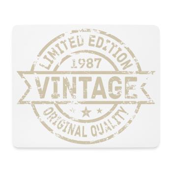 1987 Geboren Geburtstag Geburtsjahr Vintage - Mousepad (Querformat) - Weiß - Vorne