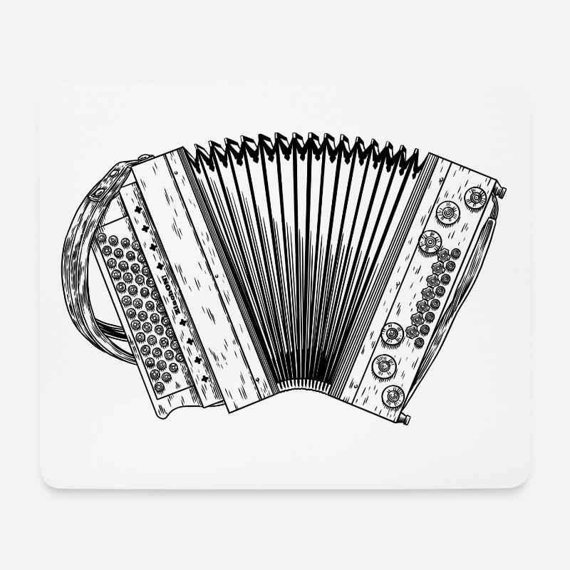 Ziach - Steirische Harmonika - Quetschn  | ZiachON - Mousepad (Querformat) - Weiß