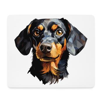 Dachshund Polygon Design - Mouse Pad (horizontal) - white - Front