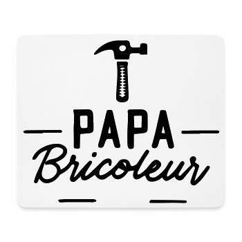 Papa Bricoleur : Cadeau Idéal ! - Tapis de souris (format paysage) - blanc - Devant