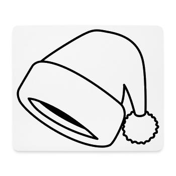 Weihnachtsmütze Symbol Weihnachtsmann Mütze - Mousepad (Querformat) - Weiß - Vorne