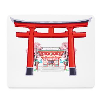 Torii Japan, Kyoto, Fushimi Inari Shrine - Taisha - Mouse Pad (horizontal) - white - Front