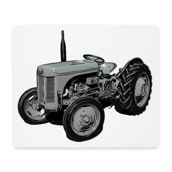 Vieux tracteur Fergie TE20 - Tapis de souris (format paysage) - blanc - Devant