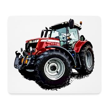 Traktor rot (M F) 6715S - Mousepad (Querformat) - Weiß - Vorne