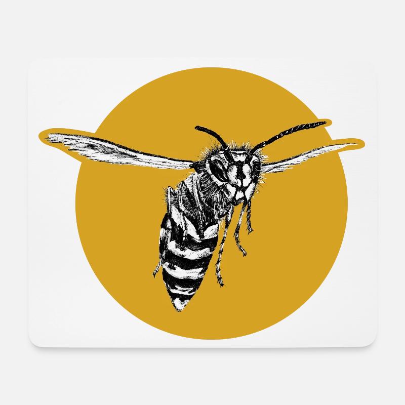 Wespe - Biene -Insekt - Mousepad (Querformat) - Weiß