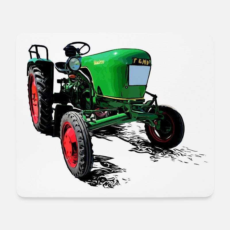 Dieselross F12 | Oldtimer-Traktor - Mousepad (Querformat) - Weiß