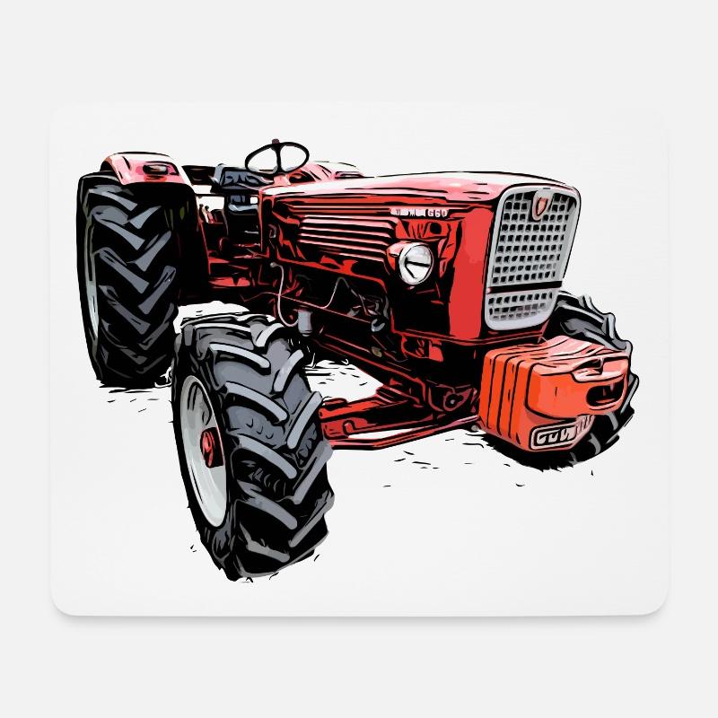 Güldner G60 Traktor - Mousepad (Querformat) - Weiß